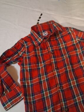 wonder nation Red Plaid Button-Down Shirt 4 260883